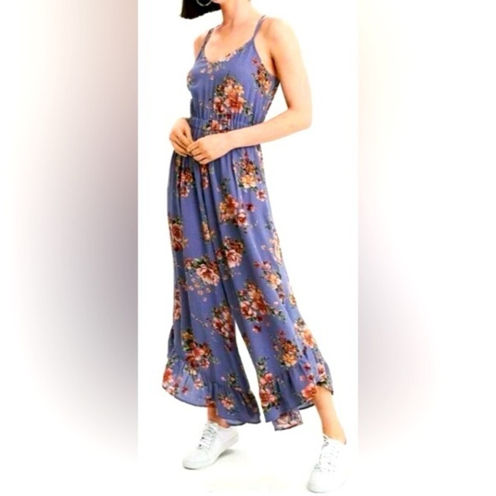 American Eagle Floral Jumpsuit Size Large